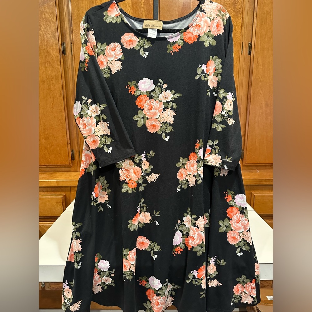 Floral Black Dress